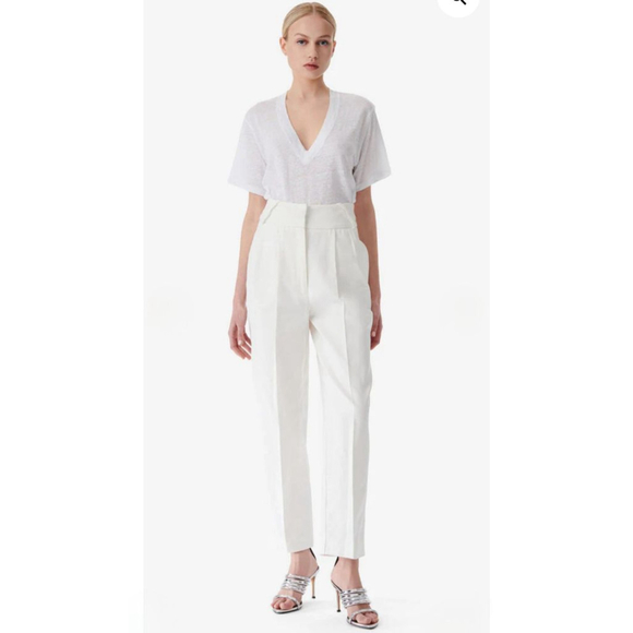 IRO NWT $465 Trina White High-Waisted Trousers Size 38 6